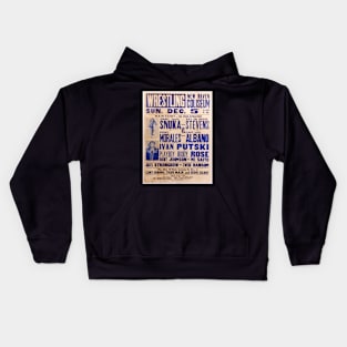 Vintage Wrestling Poster Kids Hoodie